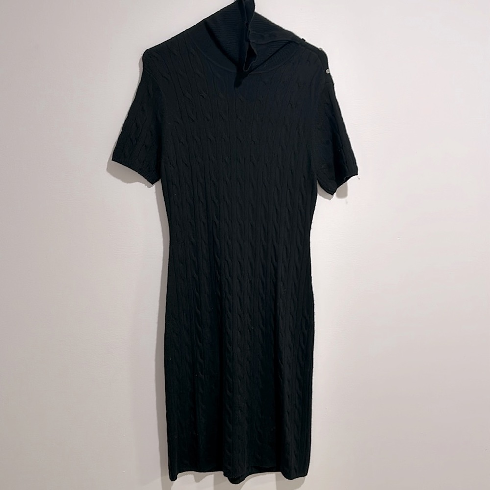 Brooks Brothers, black sweater dress